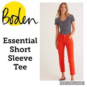 Boden Striped Essential Short Sleeve Tee